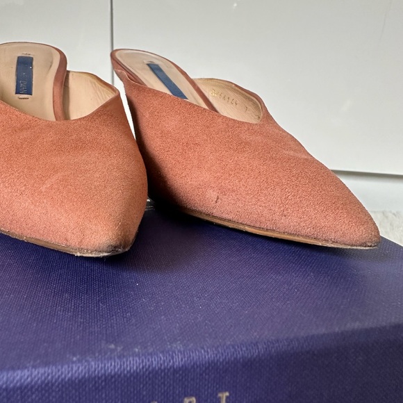 Stuart Weitzman Suede Mules Size 7 - Picture 4 of 7